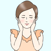 顔になじませる